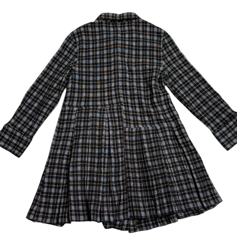 Zara Girls Plaid Shirt Dress Size 8–9 Flannel Button Front Long Sleeve Fall - Picture 9 of 10